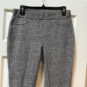 Michael Kors dress stretch pants M black white